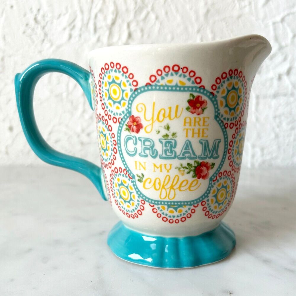 The Pioneer Woman Creamer You Are the Cream in My Coffee Stoneware Footed
